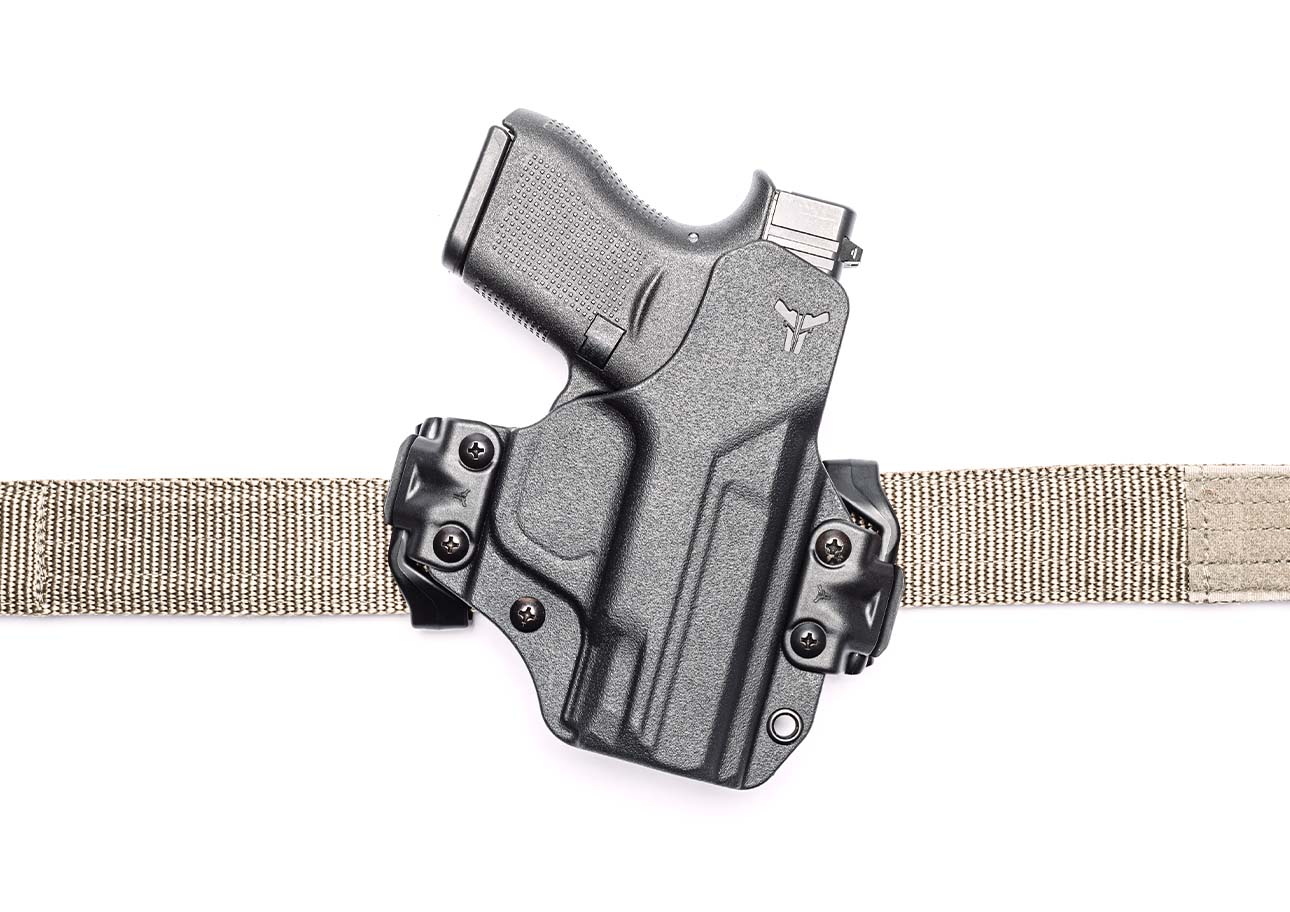 Total Eclipse 2.0 Holster with Toolless Mod-Lok attachment and FBI Cant Mod for Positive Cant and Concealed Outside the Waistband Carry