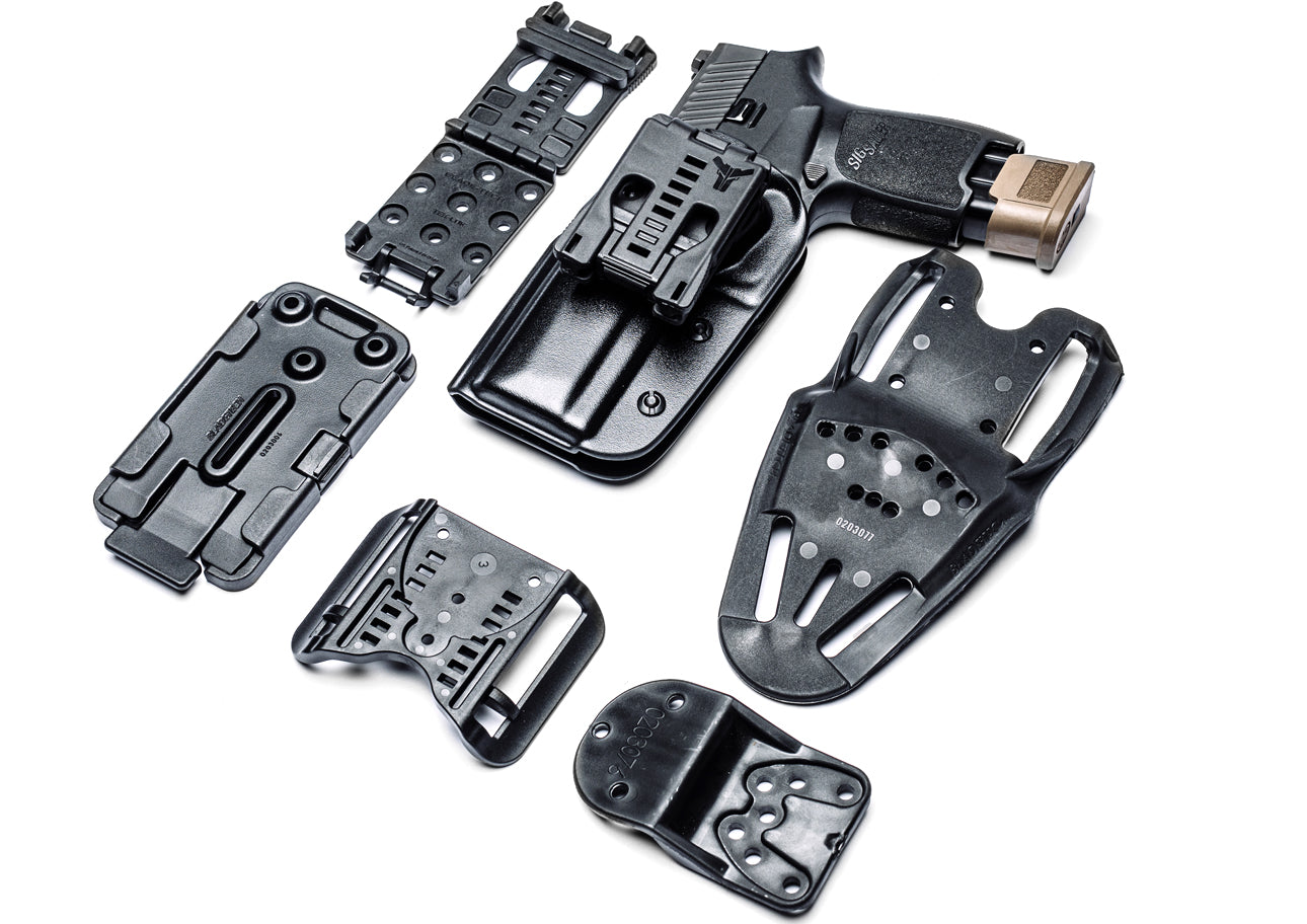 Classic Outside the Waistband (OWB) Holster with Tek-Lok and Sig P320 Fullsize with Attachments TMMS, Adjustable Stingray Loop (ASR), Duty Drop and Offset, and Small Drop and Offset
