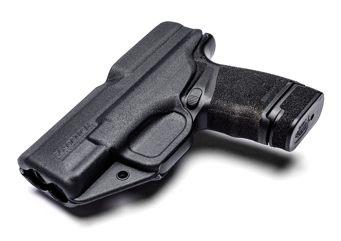Klipt IWB Holster seen from the top showing off its slim design with Springfield Hellcat