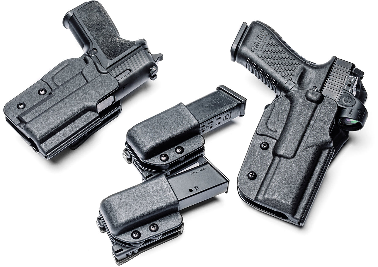 Signature Single Mag Pouch Outside the Waistband (OWB) 9/40 Double Stack and Glock 9/40 Handgun Magazine with Signature Outside the Waistband (OWB) Holster