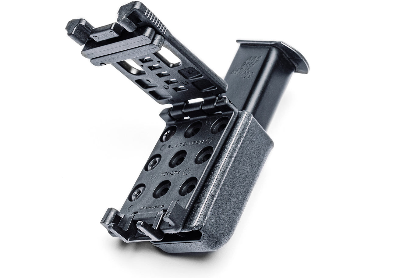 Signature Single Mag Pouch Outside the Waistband (OWB) 9/40 Double Stack with Tek-Lok Belt Attachment