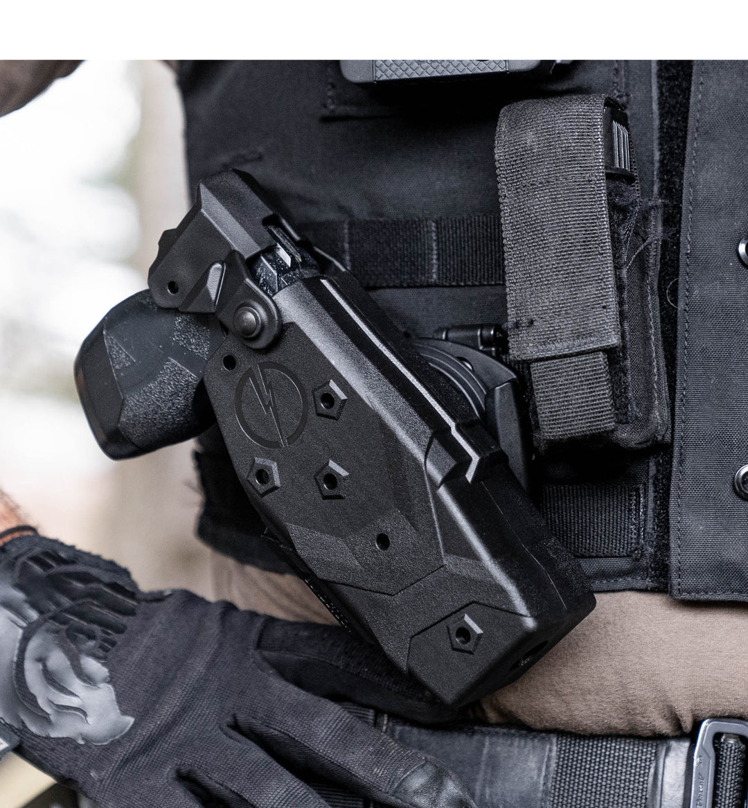 Tek-Mount mounted to a MOLLE vest or plate carrier