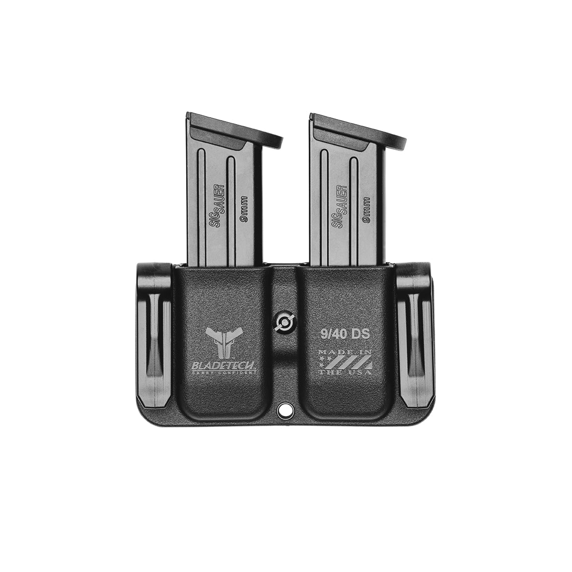  OWB Double Mag Pouch for S&W M&P 9/40, Sig P320, Beretta  92/96, Springfield XD 9/40 & More - USA Made - Signature Double Magazine  Carrier with Tek-Lok Belt Attachment Clip