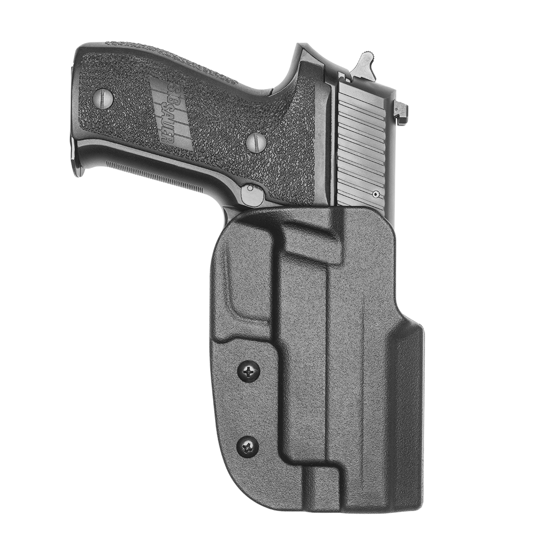 thumbnail interactive-video image 1 of TEGE IPSC P226 Holster – Fits Sig Sauer P365X, XL, SAS, P220, P229, P320, P250, M17, M18 – OWB Paddle, Level 2 Tactical, Right Hand 1 of 3